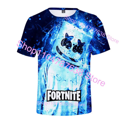 Summer T-shirt Raven Ultima Knight F-Fortnite T Shirt 3D Print Banana Peely Men's Tee Battle Royale Game Tops Birthday Gifts