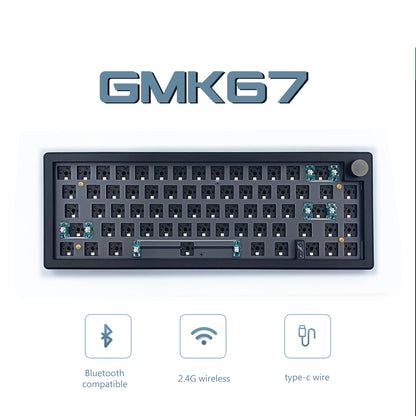 GMK67 Mechanical Keyboard KIT Bluetooth 5.0/2.4G Wireless/Wired Gasket-mounted Gaming Keyboard Customizable Keyboards KIT
