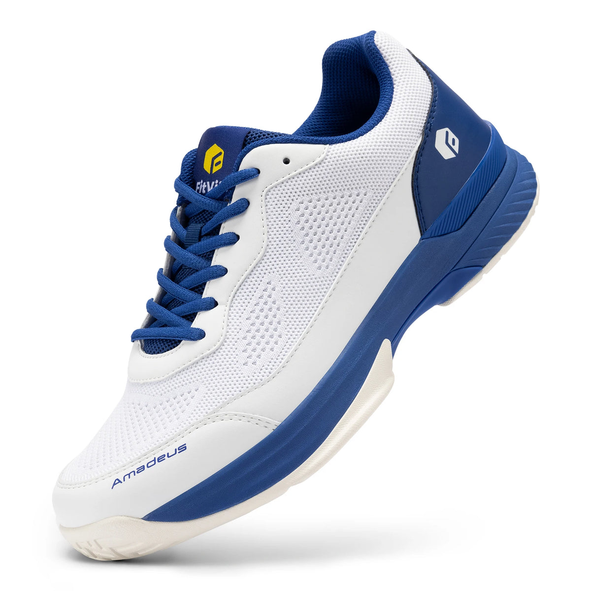 FitVille Pofessional Tennis Shoes for Mens  Soprt Shoes Training Sneakers Anti-Slip Sweat Absorbent Swollen Feet Arch Support