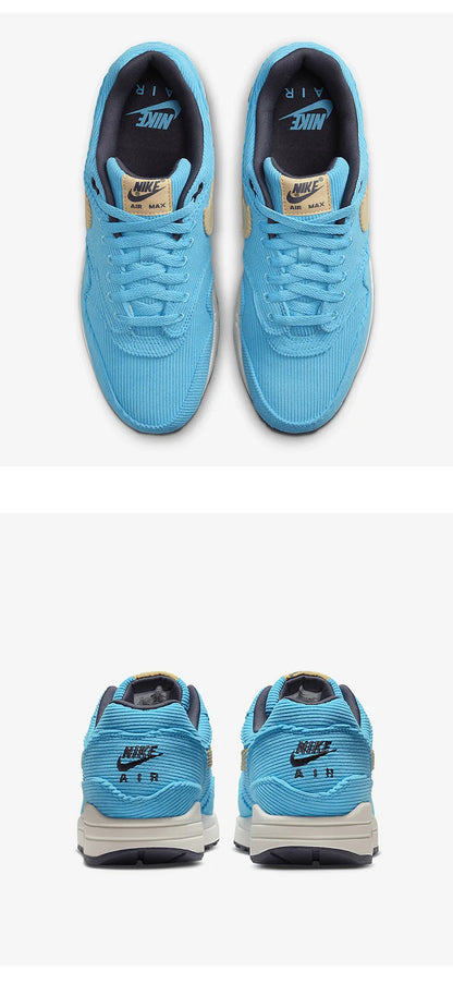 Nike Air Max 1 oficiais e genuínos, sapatilhas desportivas casuais unissexo de cano baixo com amortecimento Air, FB8915-400