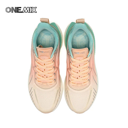 ONEMIX Women Sneakers Black Breathable Running Shoes for Woman 2024 Designer Free Shipping Pink Fashion Damping Sports Shoes