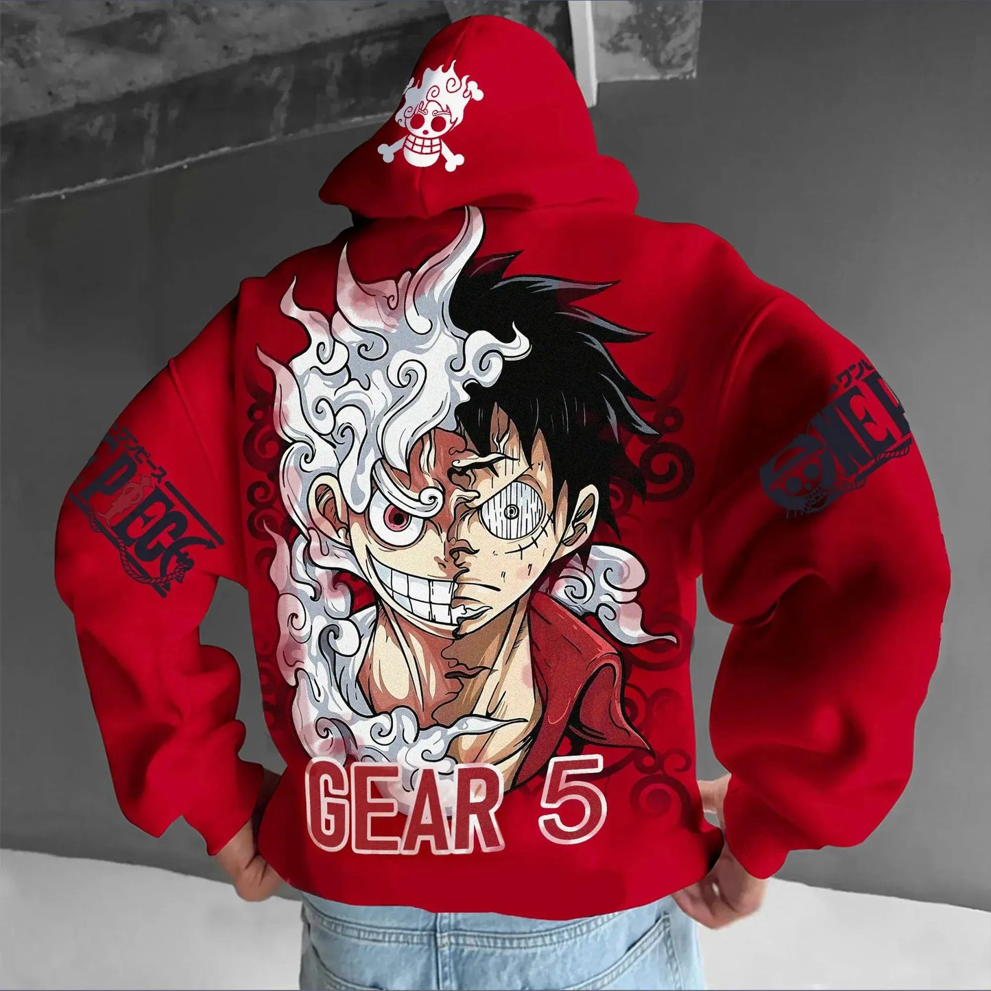 Anime Hoodie Men Women One Piece Luffy Gear 5 Nika Streetwear Casual Pullover Sweatshirt Autumn Winter Cosplay Long Sleeve Tops
