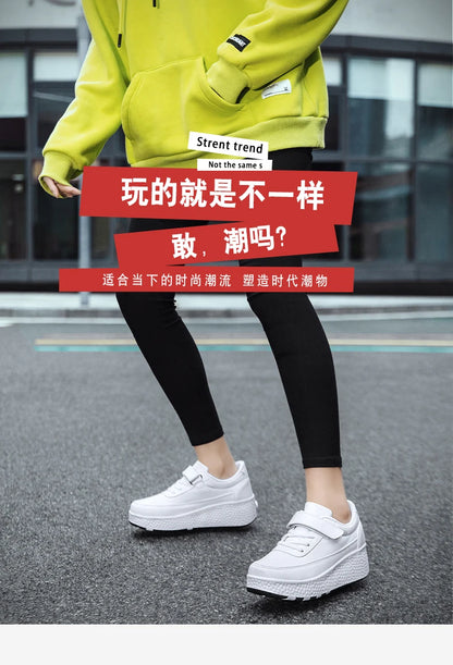 Fashion flashing roller skates shoes High quality roller skates boys and girls size 27-43   wheel sneakers