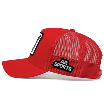 Fashion Cat Embroidery Baseball Cap Summer Breathable Mesh Caps adjustable Hip Hop Trucker Hats Men Women Outdoor sun Hats