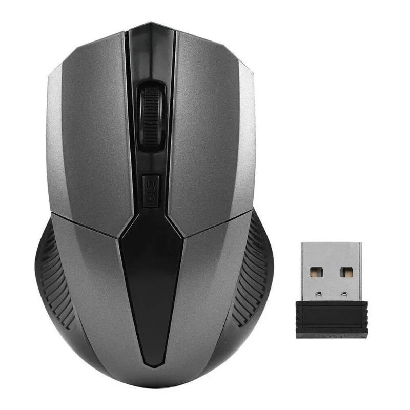 Rato sem fios 2.4Ghz 1200DPI, rato gaming ótico ajustável sem fios, para casa, escritório, jogos, PC, computador e portátil