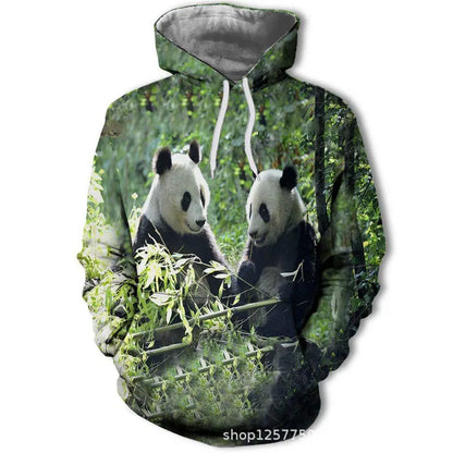New Fashion Animal 3D Printed Hoodie Men and Women Personalized Design Sweatshirt Snow Double Wolf Harajuku Oversized Hoodie