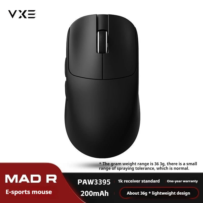 ATK VXE VGN MAD R Major Ultra-Lightweight Wireless Gaming Mouse, Ergonomic Dual-Mode Wireless Mouse with PAW3395 Sensor for Esports, Office & Gaming