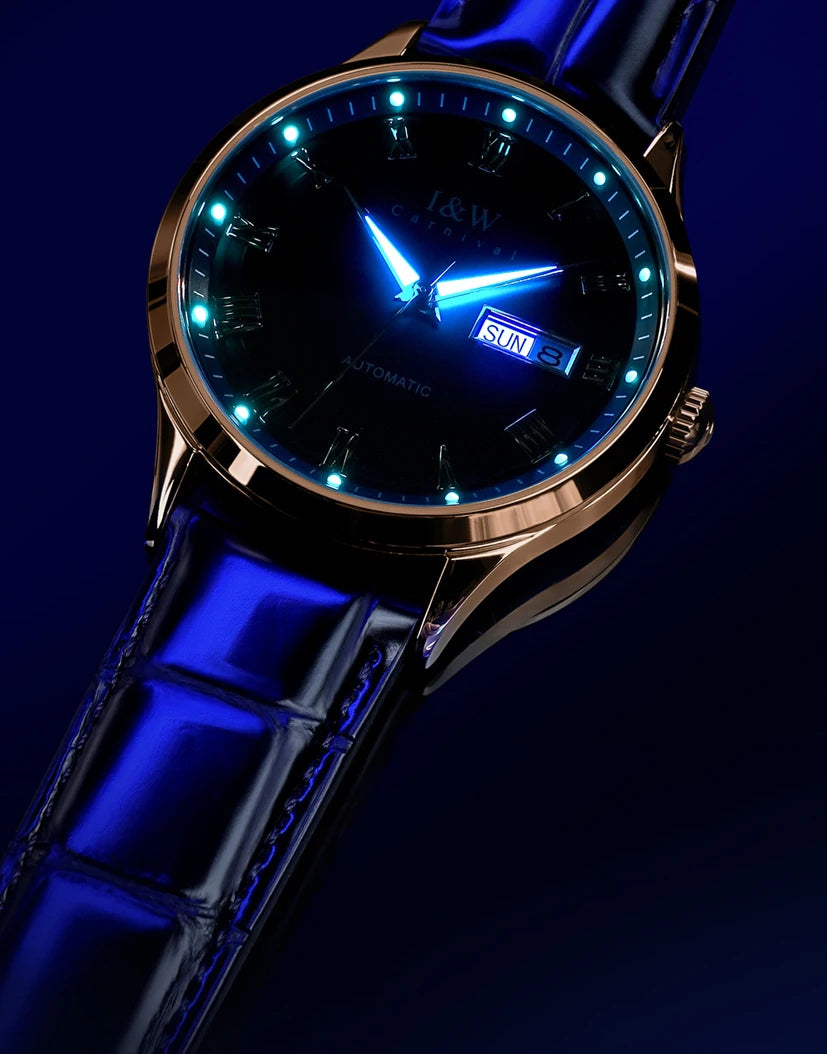 Carnival Brand High-end Series I&W Mechanical Watches Luxury Sapphire MIYOTA Movement Automatic Watches HD Luminous Reloj Hombre