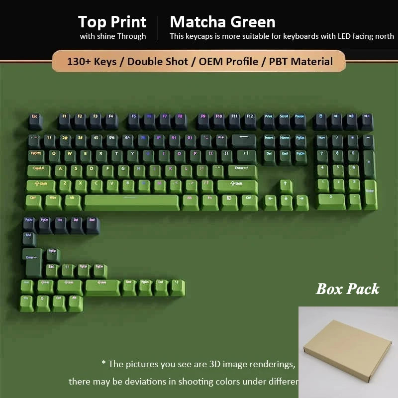 Conjunto de 133+ teclas OEM em gradiente para teclado mecânico gaming com switches Cherry MX, PBT retroiluminado RGB, layout ISO