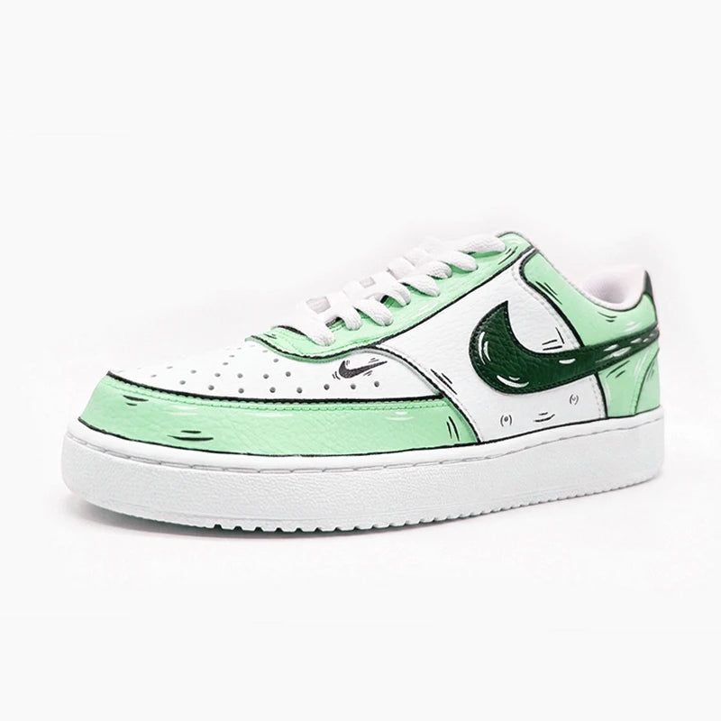 Custom Sneakers Custom Sneakers NIKE COURT VISION  Messy Line Design Couple Matching Shoes Unisex Low-Top Skate  retro shoes