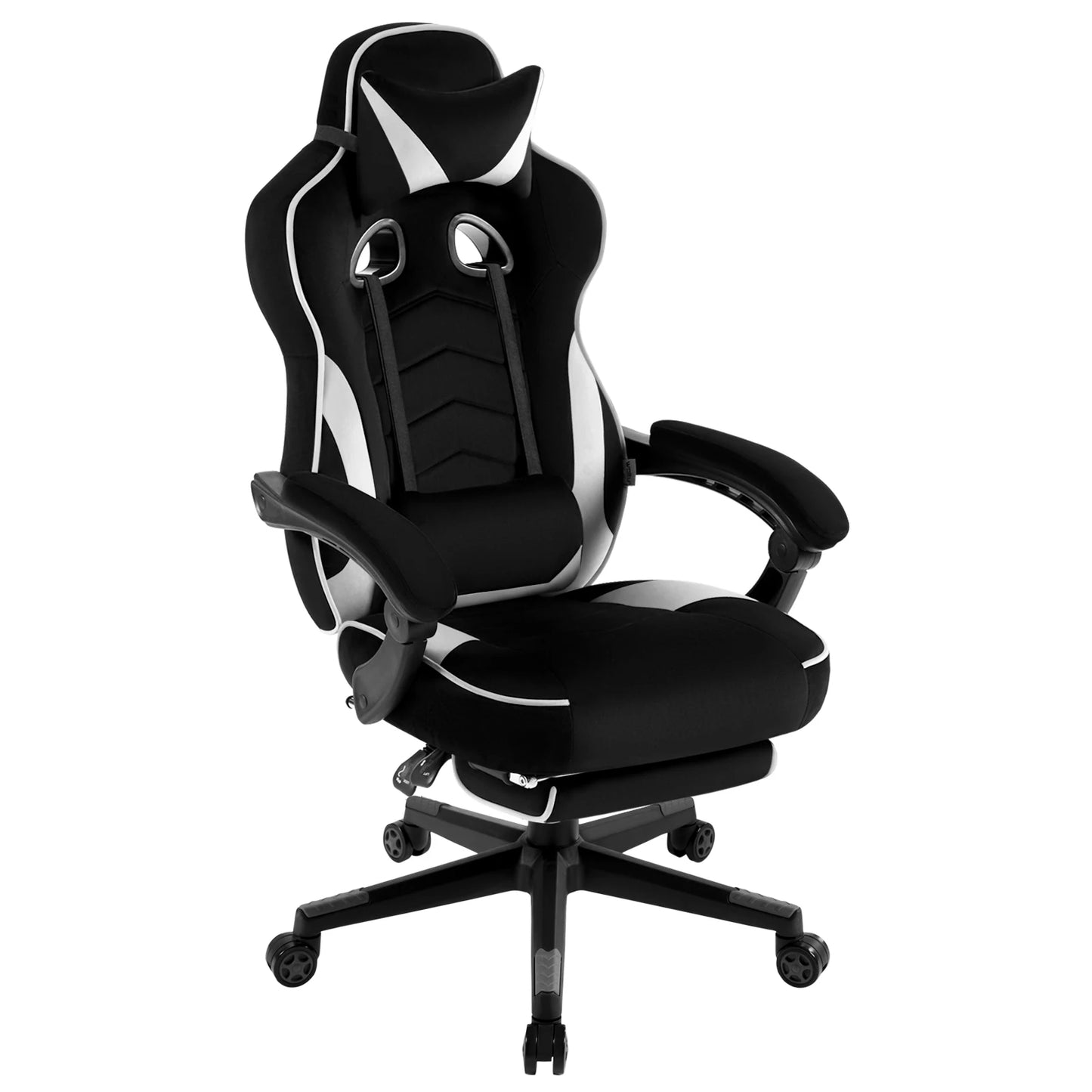 WOLTU Swivel Gaming Racing Chair Desk Office Computer Chair Sports Seat with Headrest Lumbar Cushion Footrest Gamer Chair