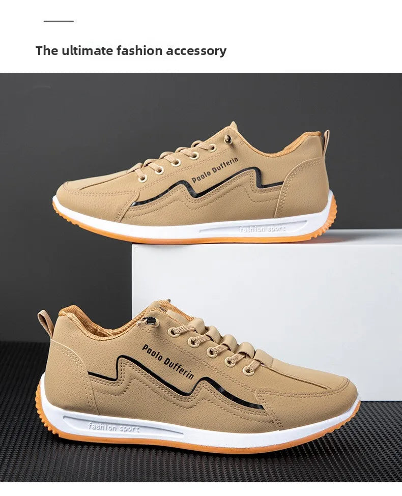 Large Size Men's Comfortable Breathable Soft Bottom Running Shoes Casual Style Sporty Retro Stripe Design Rubber Outsole