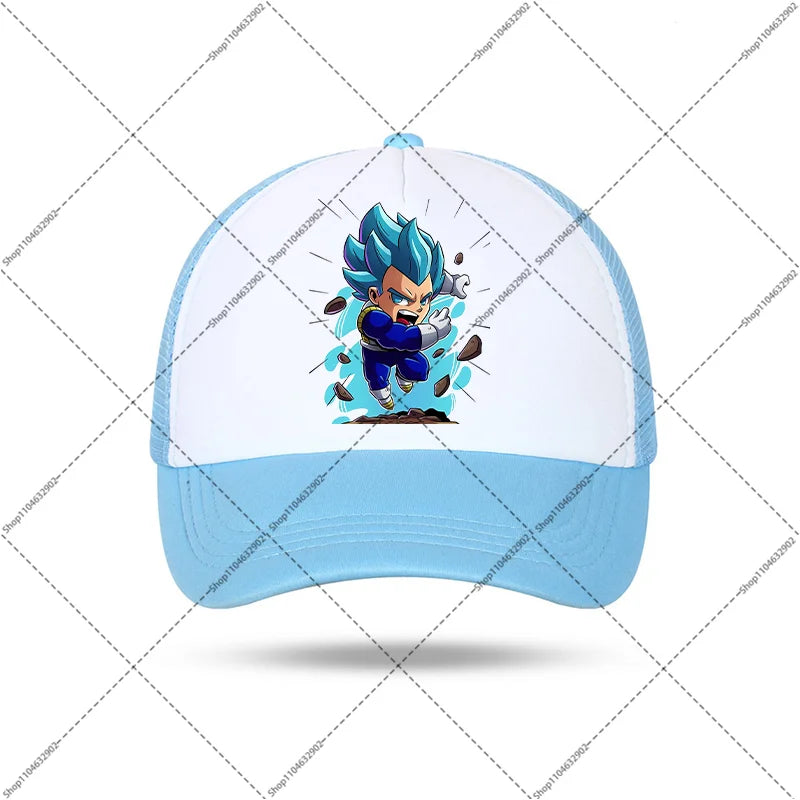 Dragon Ball-baseballkeps för kvinnor och män, solhattar, kepsar med tryck av seriefigurer och anime, bekväma unisex-bomullskepsar för vuxna, perfekta som sommargåvor och festpresenter