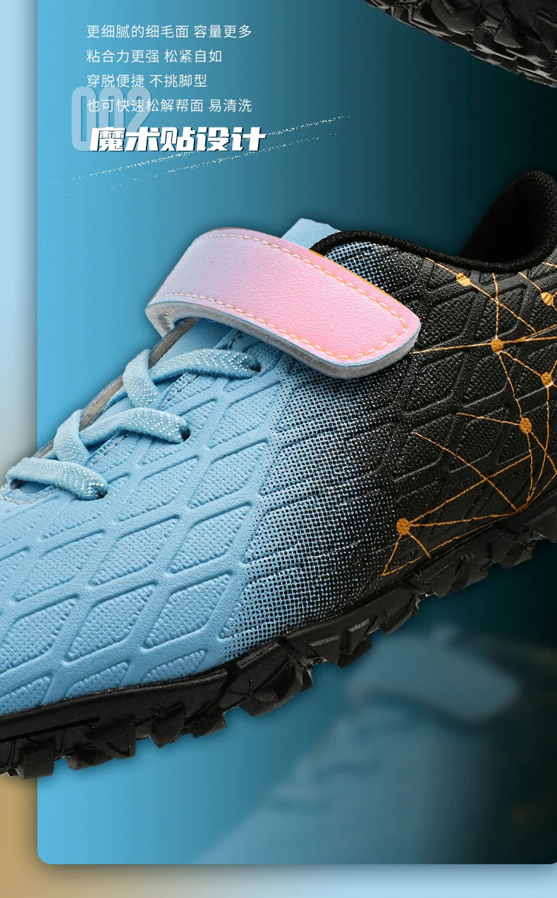 New Men Soccer Shoes Girls Cleats Outdoor Match Training Sport Football Boots Long Spikes Comfortable Breathable Boys Non Slip