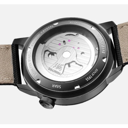 Shanghai Watch Sky Dome Center Flywheel Men's Watches Luminous Automatic Mechanical Wristwatch 50M Water-resistance Watches 2101