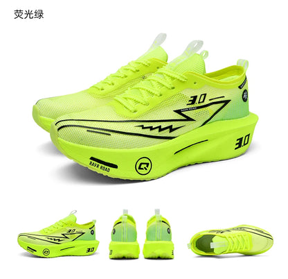 Air Running Shoes Men Sports Marathon Carbon Plate Breathable Lightweight Women Comfortable Athletic Leisure Sneakers Soft Sole