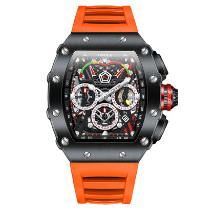 ONOLA 6827 Fashion Sports Quartz Men's Watch Waterproof Luminous Calendar Chronograph Watches for Men Relogios Masculino Часы