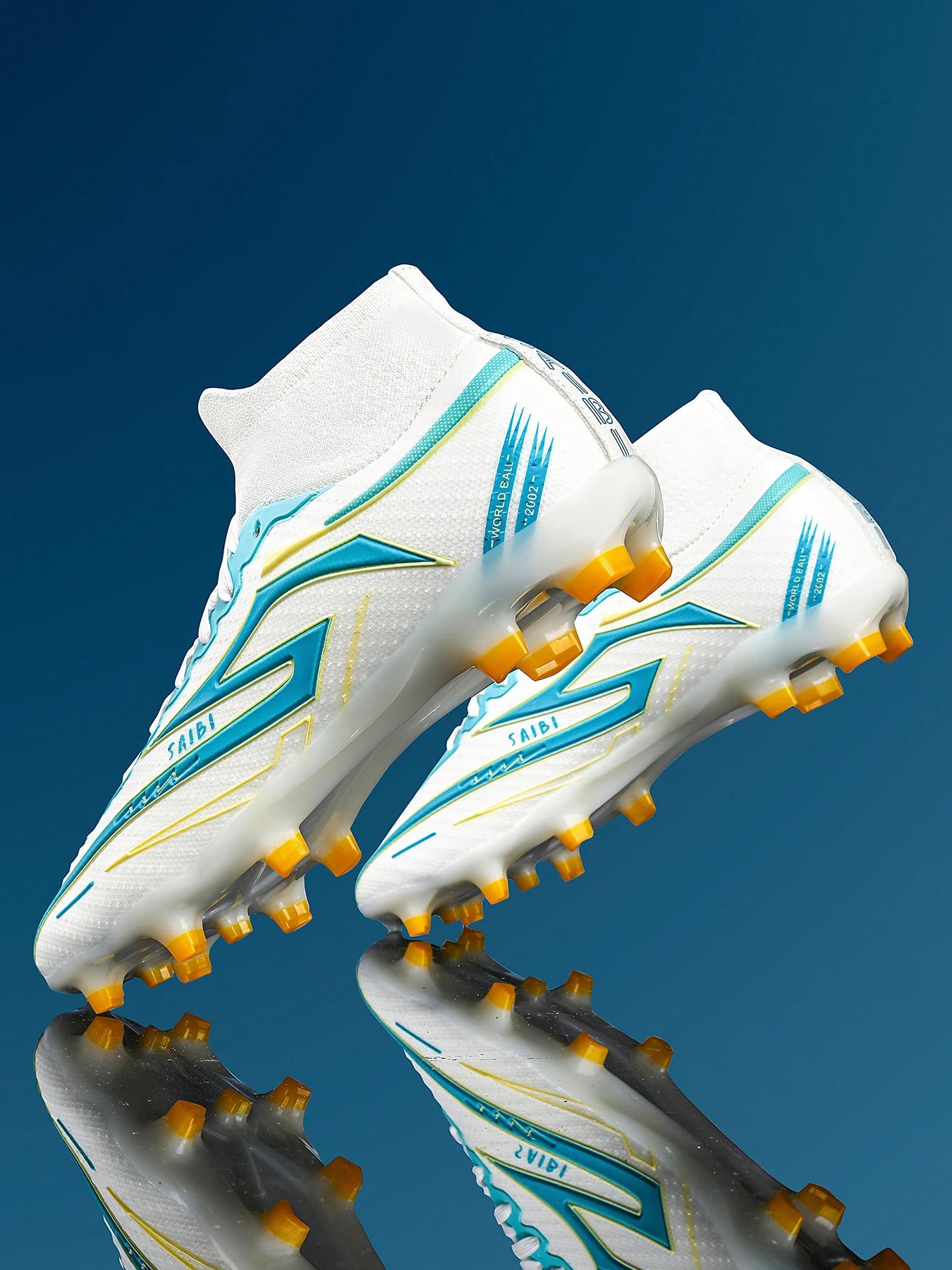 AG/FG Long Studs Soccer Shoes，PU Fabric Mixed Upper，TPU Sole Wear Resistant Anti Slip，Men Women Kids Youth Outdoor Sports