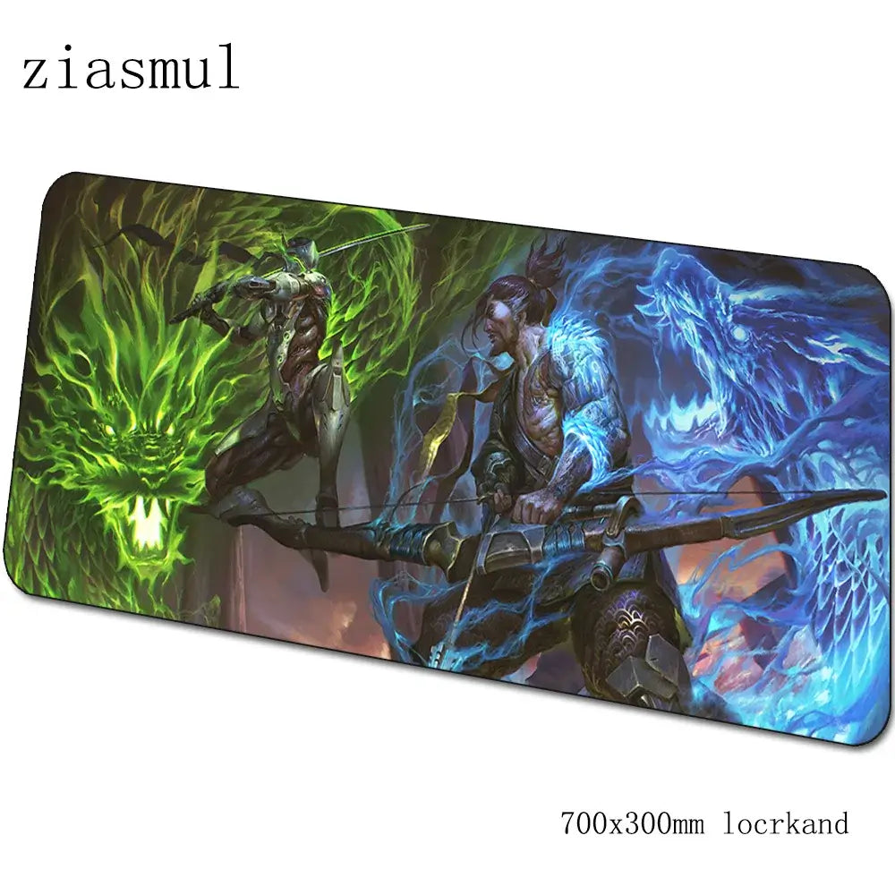 Tappetino mouse Overwatch cartoon per computer 700x300x3mm, tappetino gaming grande Indie Pop per mouse e tastiera, giochi PC gamer da scrivania