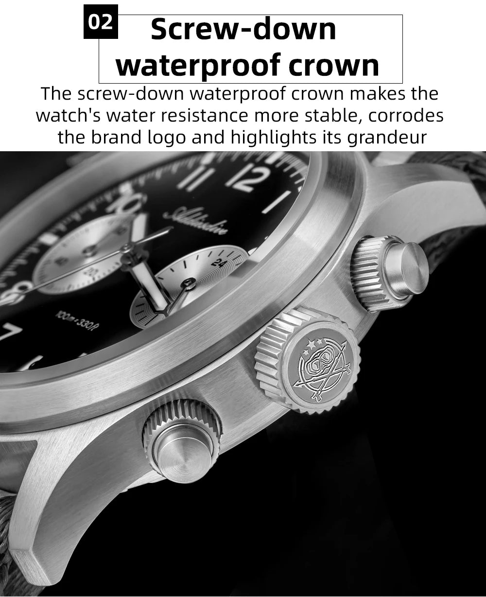 ADDIESDIVE 2025 Novo Relógio Masculino Panda Eye Retro de Luxo VK64 Quartz, Cronógrafo Desportivo para Homem, 100M Impermeável, Luminoso