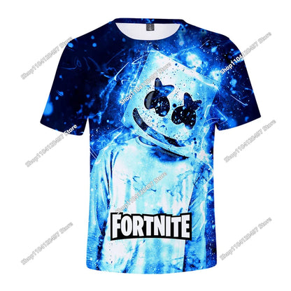 Fortnite T-Shirt Men Shoot Game Battle Hero T-shirt Victory Royale Clothing Young Children T-shirts for Boys Girls Ages 2-14