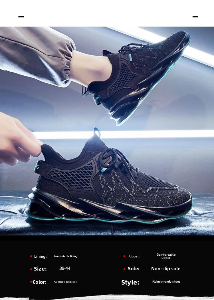 Men's Comfortable Running Shoes Breathable Sporty Casual Versatile Heightening Dad Shoes Autumn New Arrival Low Cut Sneakers