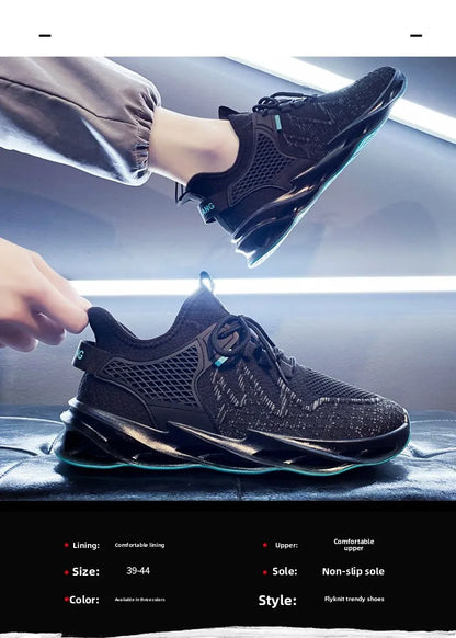 Men's Comfortable Running Shoes Breathable Sporty Casual Versatile Heightening Dad Shoes Autumn New Arrival Low Cut Sneakers