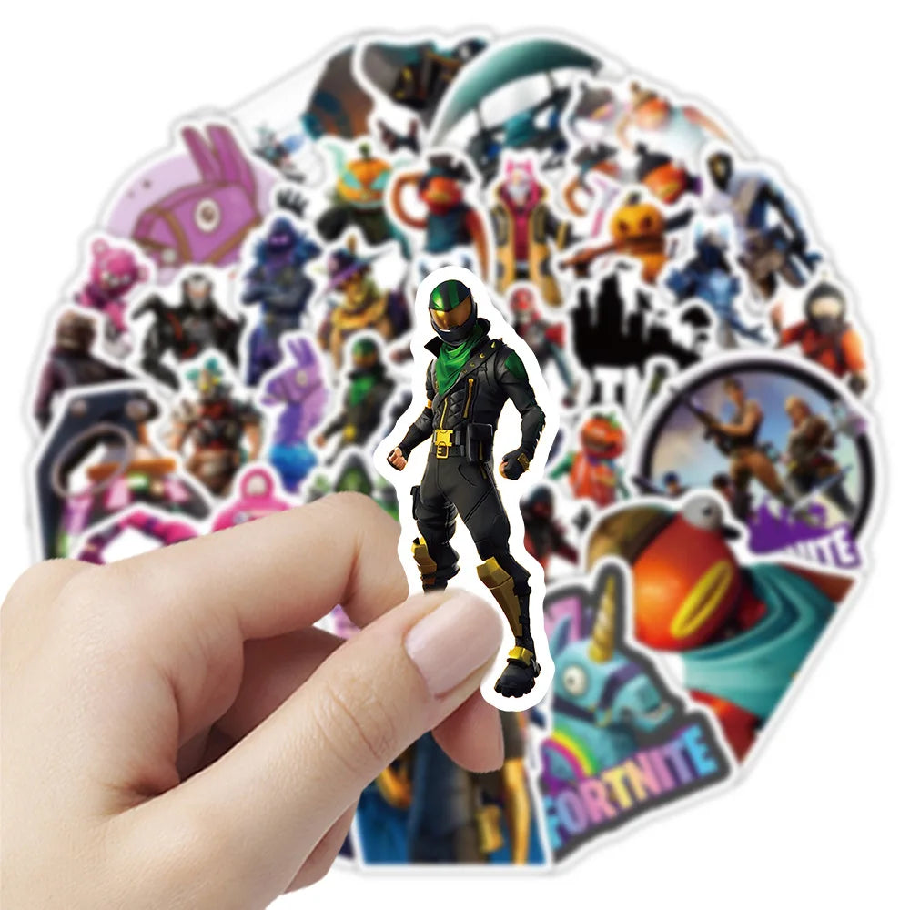 Fortnite Creative Personality Graffiti Sticker Animation Cartoon Goo Card Mobile Phone Case Scooter Water Cup Sticker Decoration