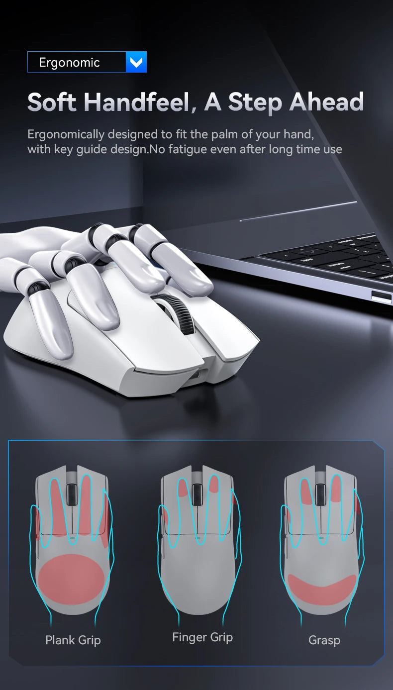ATTACK SHARK X11 Wireless Gaming Mouse, 22K DPI PAW3311 Tri-Mode Gaming Mouse, Bluetooth 2.4G Wired RGB Lightweight Gaming Mouse