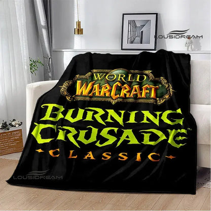 Game World of Warcraft Printed Blanket Kids Warm Flannel Soft and Comfortable Blankets Home travel blanket birthday gift