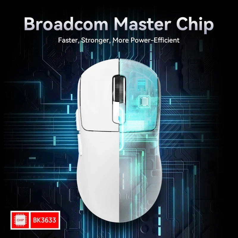 ATTACK SHARK X3 Rato de três modos 1K Hz, X3Pro Rato sem fios Bluetooth 4K Hz leve, PAW3395, velocidade de movimento 650IPS