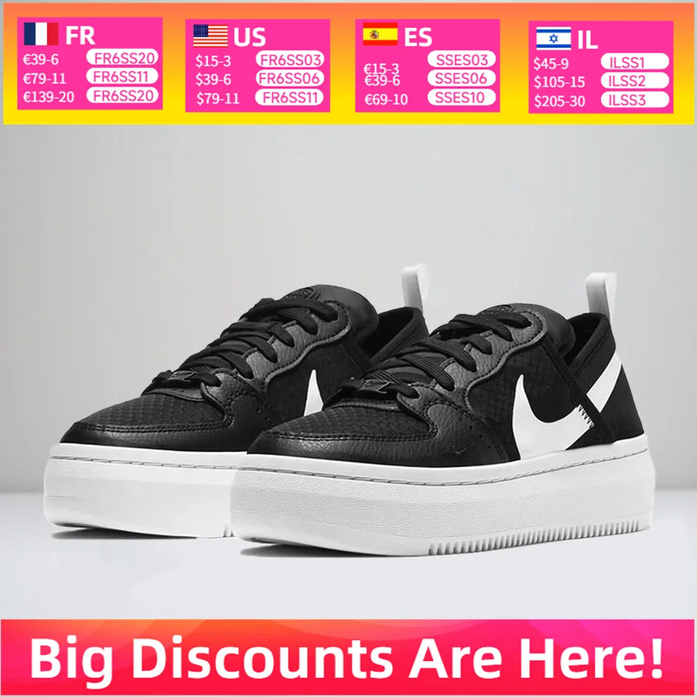 Nike Court Vision Alta Lifestyle Sneakers for Men & Women, Casual Athletic Comfort Shoes, CW6536-001