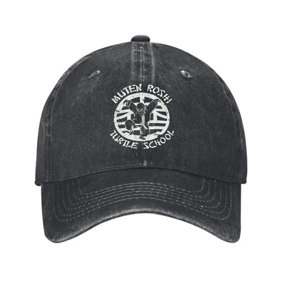 Produit gaming premium Fraquane, Dragon Ball Master Rosh TURTLE SCHOOL Unisex Baseball Cap Distressed Washed Caps Hat Fashion Outdoor Unstructured Soft Headwear
