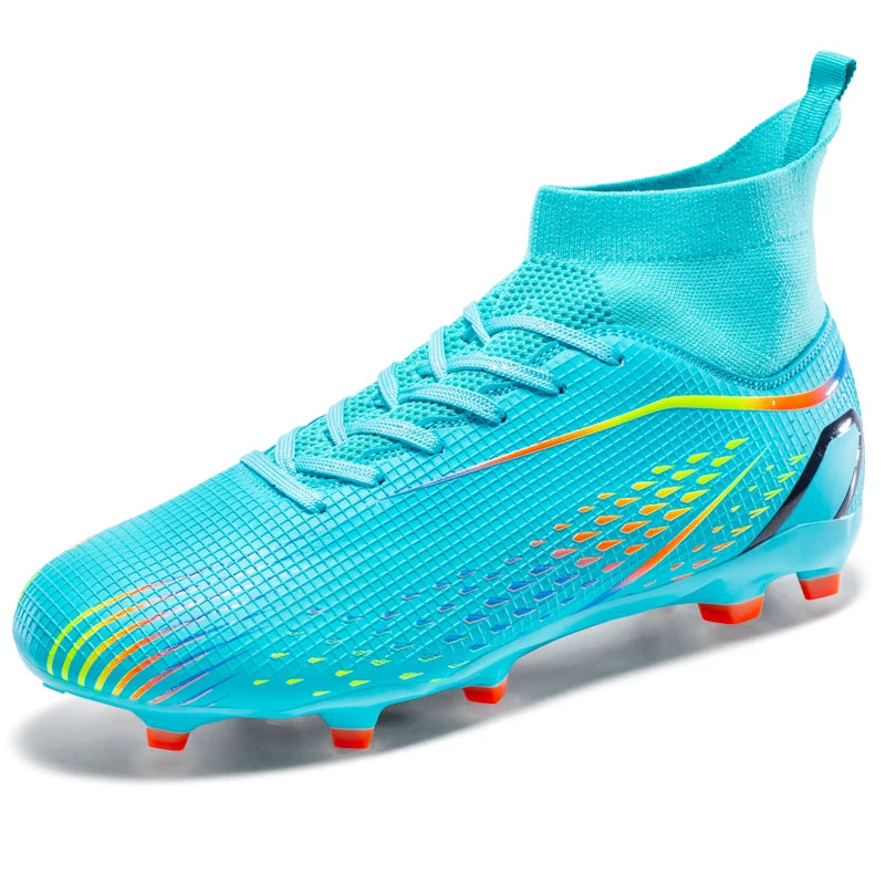 New Men Soccer Shoes Men Grass Breathable Soft Outdoor Football Shoes Cleats Long Spikes Comfortable Training Sport Shoes Men