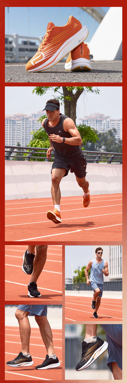 Zapatillas profesionales de running Baasploa para hombre, ligeras y transpirables, zapatillas deportivas de jogging para mujer con placa de carbono y suela antideslizante