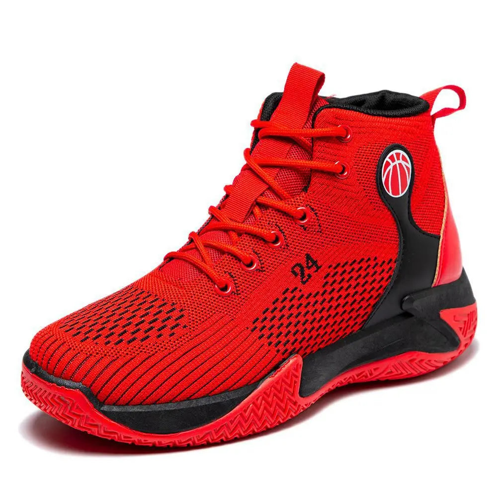 Large Size High Top Sports Shoes Men's Casual Breathable Comfortable Thick Bottom Basketball Shoes Running Shoes