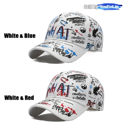 Cappellino da baseball graffiti per uomo e donna – Cappello regolabile in cotone stile street snapback
