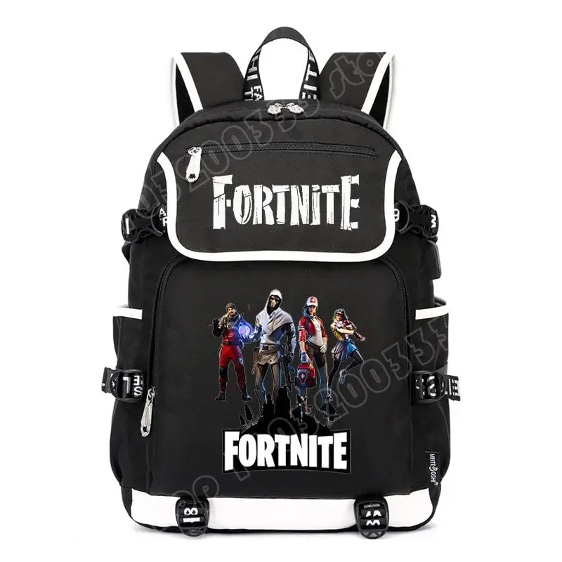 Fortnites Large Capacity Backpack Casual Shoulder Bag with USB Port Unisex Anime Students Schoolbag New Stylish Stationery Gift