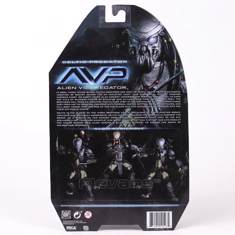 NECA AVP Alien vs. Predator Chopper Celtic Scar Predator Φιγούρα Δράσης 7" Αρθρωτό Κινητό Μοντέλο Παιχνίδι