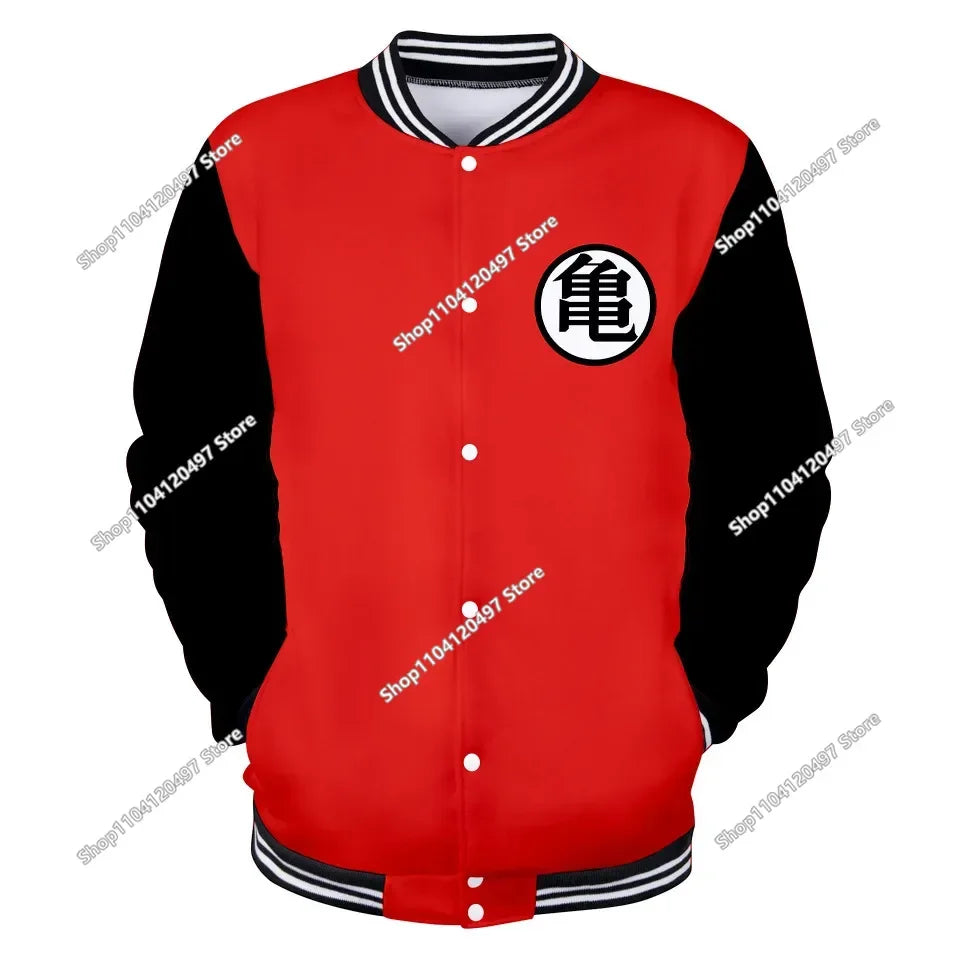 Dragon Ball Streetwear Baseball Uniform for Man Women Son Goku Adults Costumes Jackets Spring Fall Coat Cardigan Sweatshirt Gift