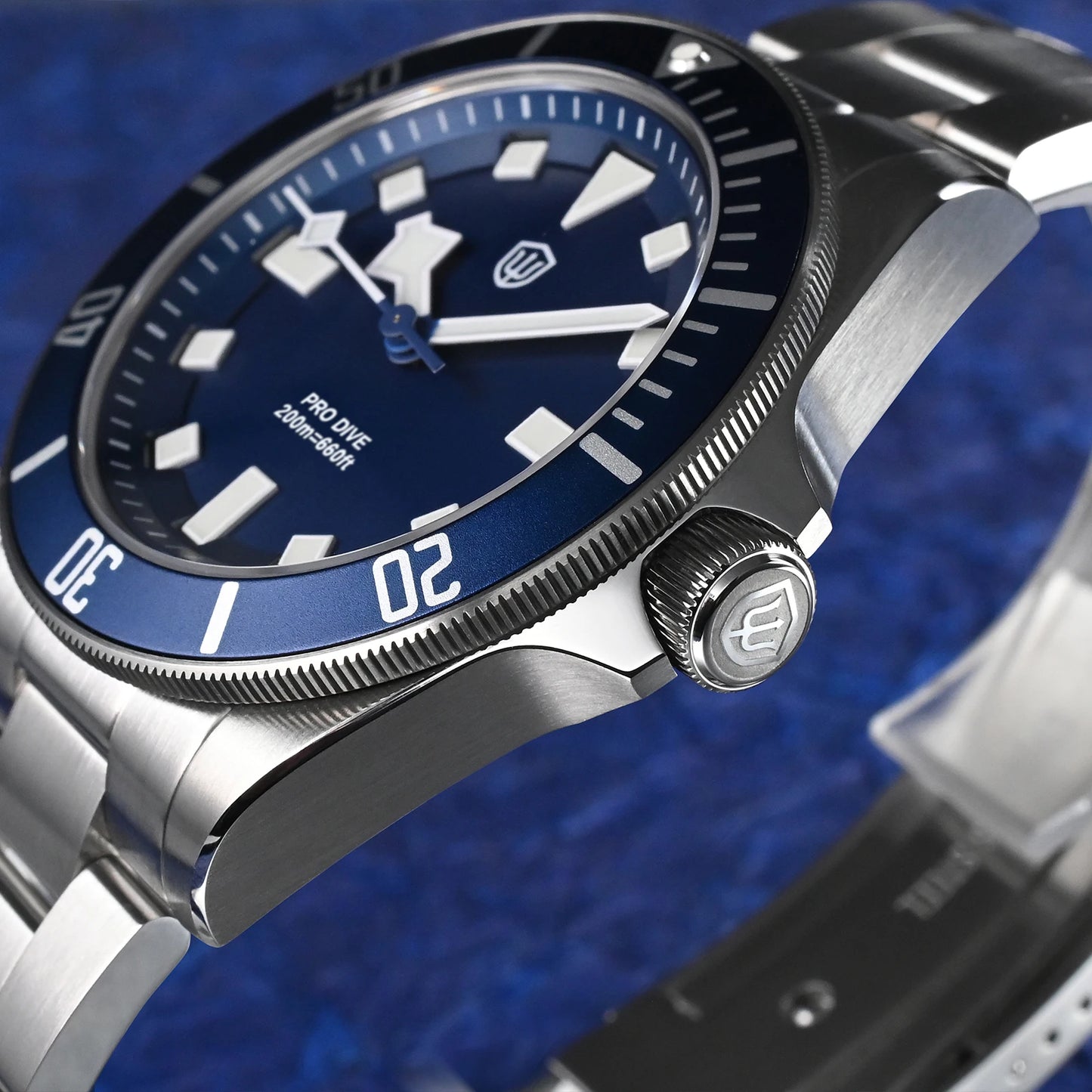 Watchdives WD1969 Pro 38mm Quartz Watch VH31 Sweep Seconds Movement 20Bar Waterproof BGW9 Blue Luminous Sapphire Glass Watches