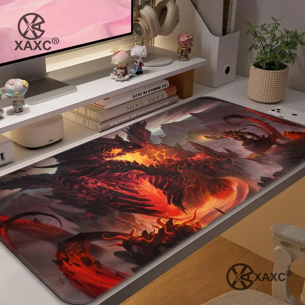 Lich King World Of Warcraft XAXC podloga za miša, velika podloga za tipkovnicu i miš za radni stol, neklizajuća gumena gaming podloga za miša, podloga za miš za prijenosno računalo