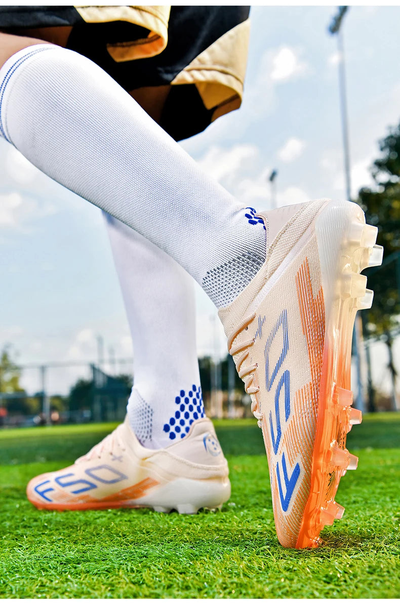 New Men Soccer Shoes High-quality Cleats Football Boots Sneakers Hot-selling Indoor Futsal Non-Slip Match Grass High-top Outdoor
