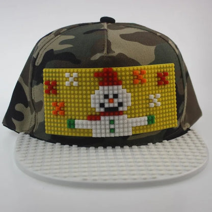 Crtani patchwork bejzbol kape, uradi-sam blokovi, snapback kape, hip hop kape za muškarce i žene, odvojivi pikseli, kape za tatu, dječje kape, kape za odrasle