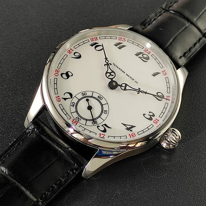 Men's Manual Mechanical Watch Roasted Blue Pin Seagull ST3621 Vintage Business Men's Waterproof Genuine Leather Watch