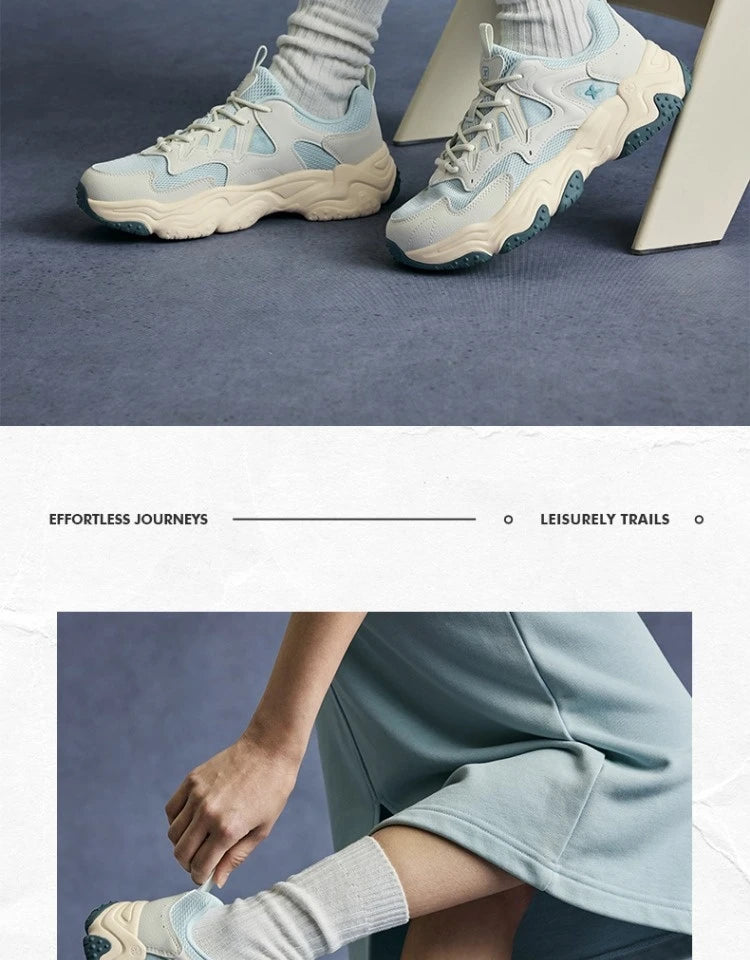 Xtep casual shoes 2025 spring and summer lightweight sports shoes with thick sole, fashionable street style sneakers 875319320004