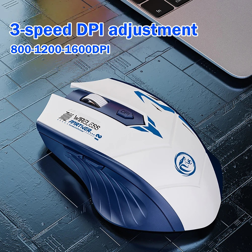 Dual-Mode Bluetooth 5.4 Wireless Mouse, Rechargeable 2.4G Wireless Mouse with 6 Buttons, Adjustable DPI Ergonomic Mouse for PC, Laptop & MacBook