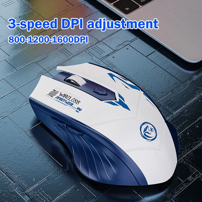 Dual-Mode Bluetooth 5.4 Wireless Mouse, Rechargeable 2.4G Wireless Mouse with 6 Buttons, Adjustable DPI Ergonomic Mouse for PC, Laptop & MacBook