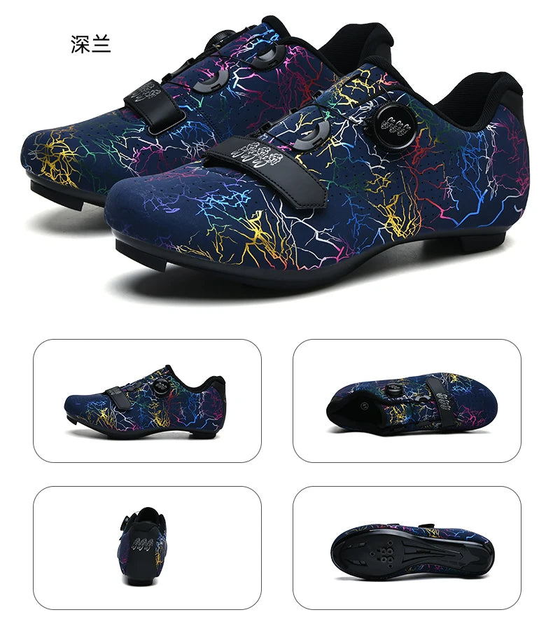 New Cycling Shoes Men Self-Locking Road Cycling Shoes Outdoor Mountain Cycling Sports Shoes Women Indoor Spinning Cycling Shoes