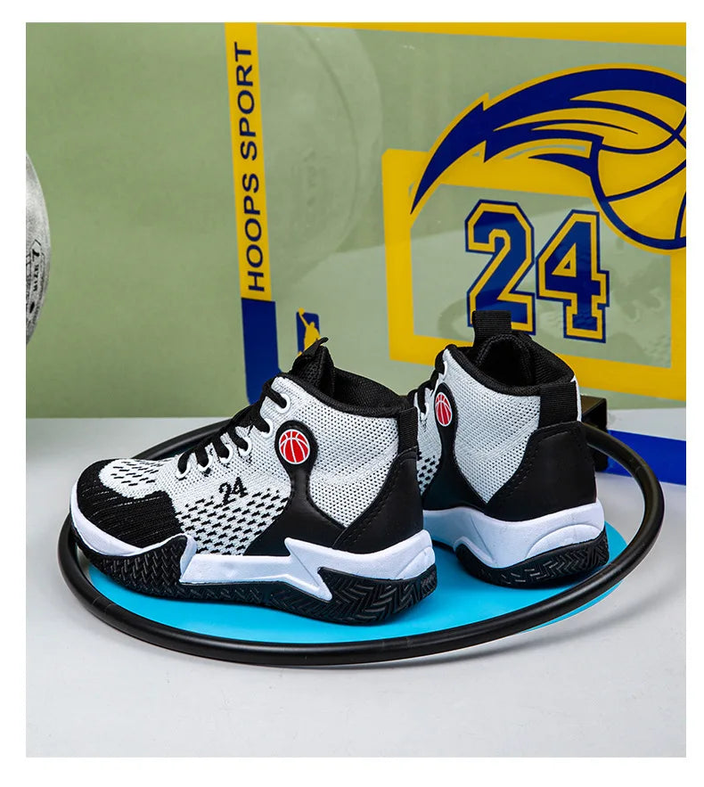 Large Size High Top Sports Shoes Men's Casual Breathable Comfortable Thick Bottom Basketball Shoes Running Shoes